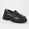 Pantofi casual tip loafer Piele Naturala Negri Miral picture - 1