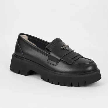 Pantofi casual tip loafer Piele Naturala Negri Miral