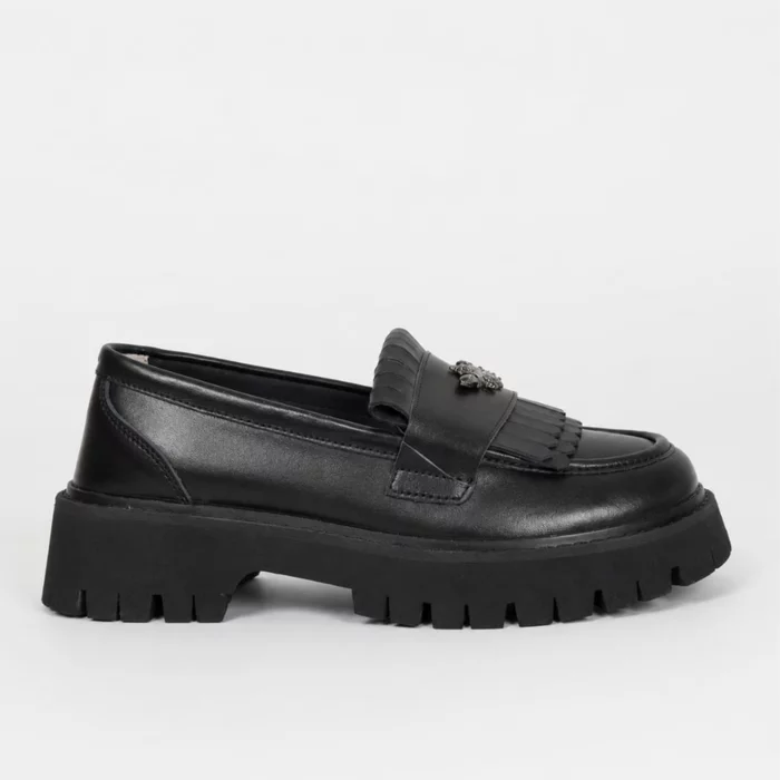 Pantofi casual tip loafer Piele Naturala Negri Miral picture - 3