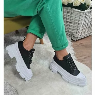 Pantofi dama alb cu negru Dalma