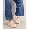 Pantofi dama casual Loafers Butterfly Bej