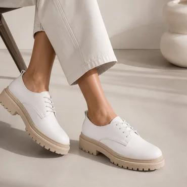 Pantofi dama casual Piele Naturala Albi Carla