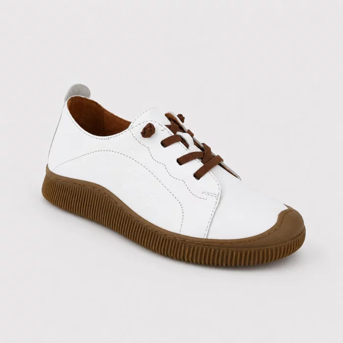 Pantofi dama casual Piele Naturala Albi Palma picture - 4