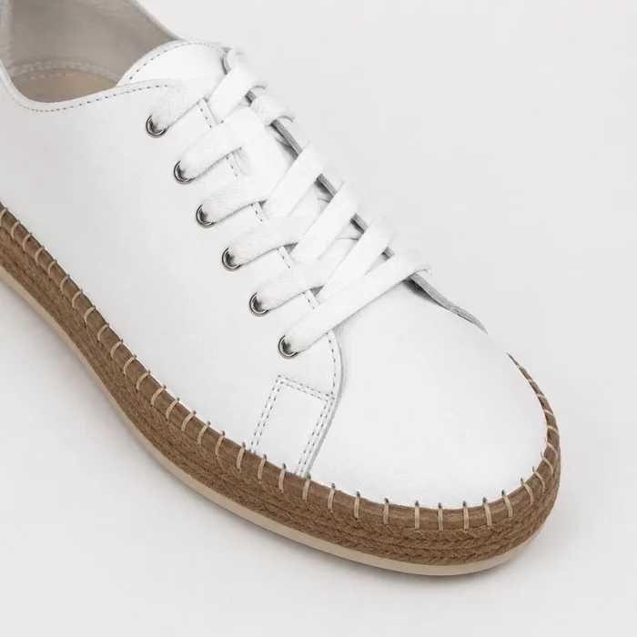 Pantofi dama casual Piele Naturala Albi Polo picture - 4