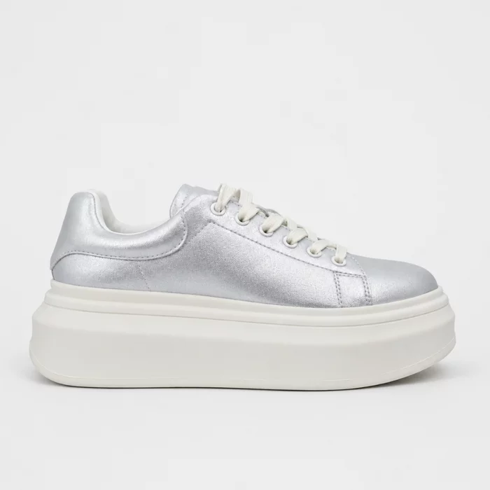 Pantofi dama casual Piele Naturala Argintii Ciki picture - 2