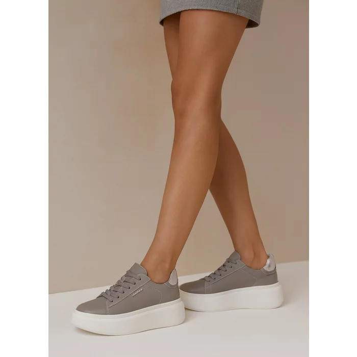 Pantofi dama casual Piele Naturala Gri Dalia picture - 3