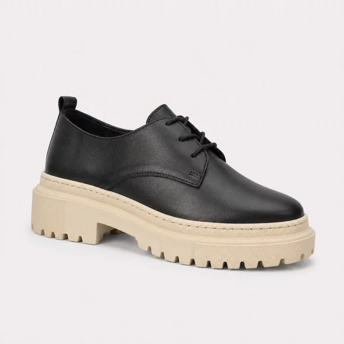 Pantofi dama casual Piele Naturala Negri Carla picture - 3