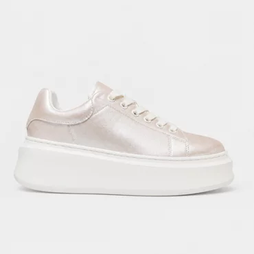 Pantofi dama casual Piele Naturala Roz sidefat Ciki