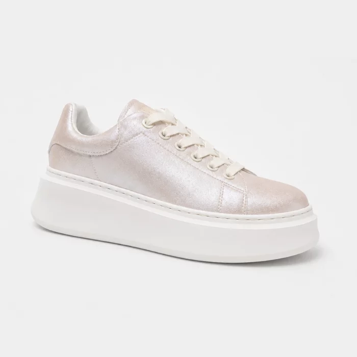 Pantofi dama casual Piele Naturala Roz sidefat Ciki picture - 3