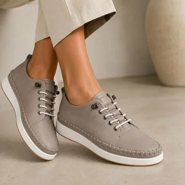 Pantofi dama casual Piele Naturala Taupe Anca
