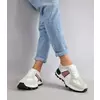 Pantofi dama casual sport Manila Alb cu Roz