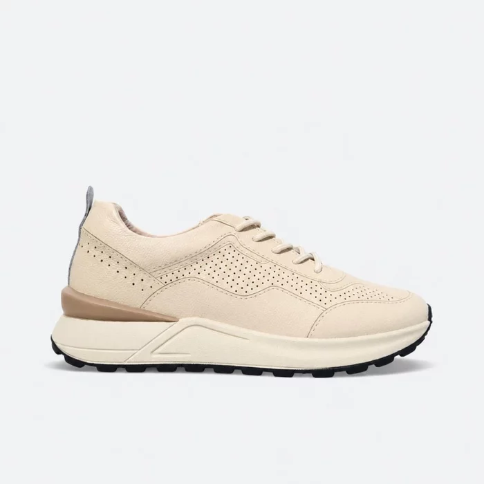 Pantofi dama casuals port Piele Naturala Bej Moka picture - 2