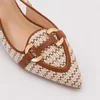Pantofi dama cu toc mic confortabil din Textil Maro Sorina picture - 2