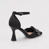 Pantofi dama eleganti  cu funda strasuri satin Negru Arabella picture - 4