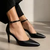 Pantofi dama eleganti Piele Naturala Negri cu toc mic Alira picture - 2