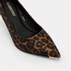Pantofi dama eleganti stiletto satin Leopard Anabela picture - 3