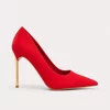 Pantofi dama eleganti stiletto satin Rosu Valerie picture - 2
