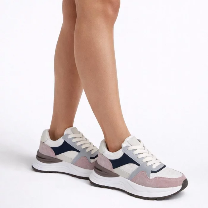 Pantofi damă sport Piele naturala si textil multicolori Breeze picture - 2
