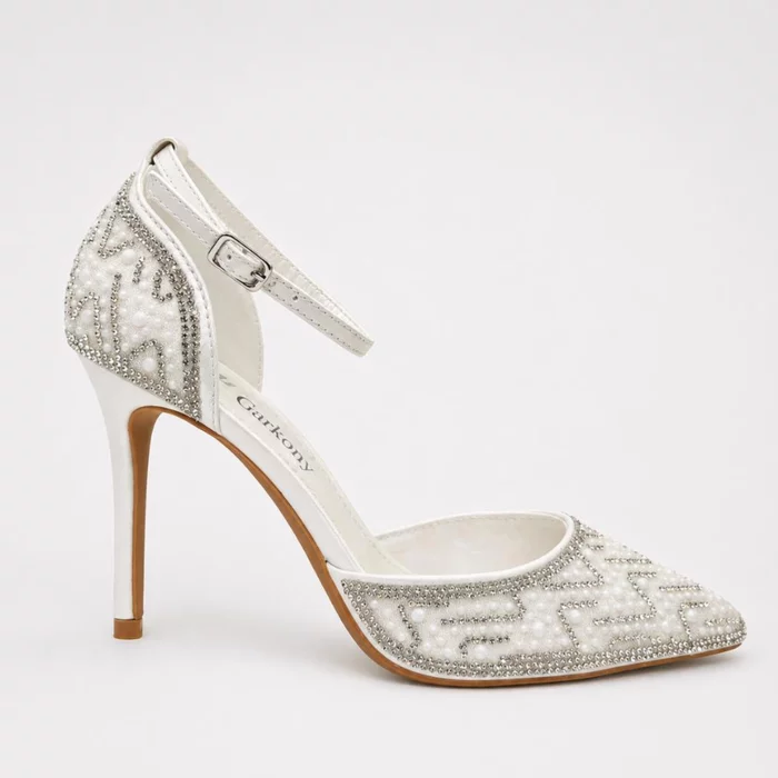 Pantofi dama stiletto eleganti cu strasuri Aveline picture - 2