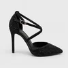 Pantofi dama stiletto eleganti cu strasuri Negri Doroti picture - 1