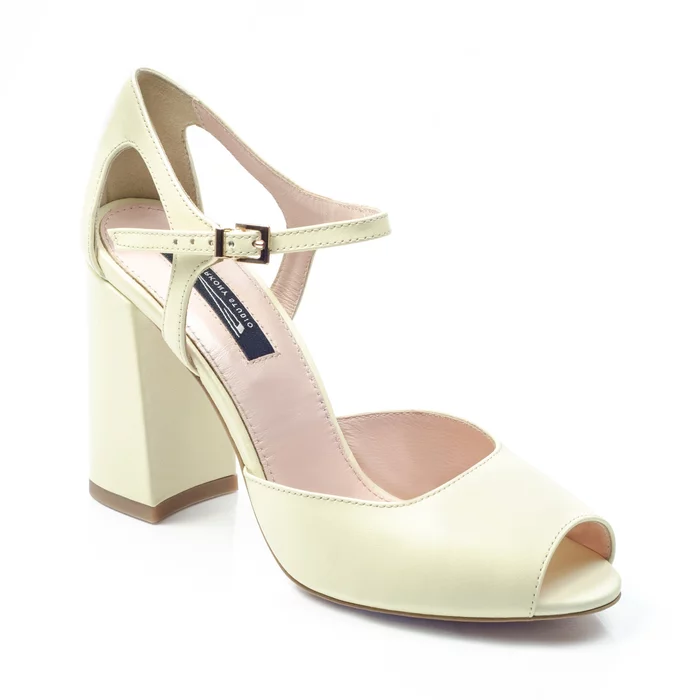 Pantofi dama tip sanda Piele Naturala Lemon Garkony Iris picture - 2