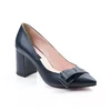 Pantofi de dama piele bleumarin Good cu funda GF1 picture - 2