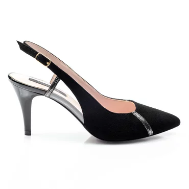 Pantofi de dama piele intoarsa neagra Geox