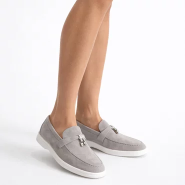 Pantofi loafer Piele Naturala Easy Grey