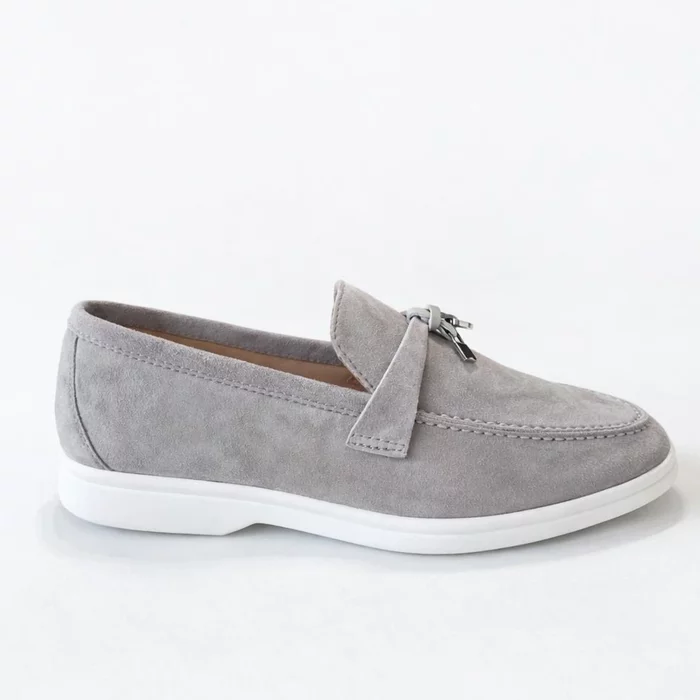 Pantofi loafer Piele Naturala Easy Grey picture - 3