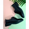 Pantofi oxford din piele naturala presaj neagra Lina