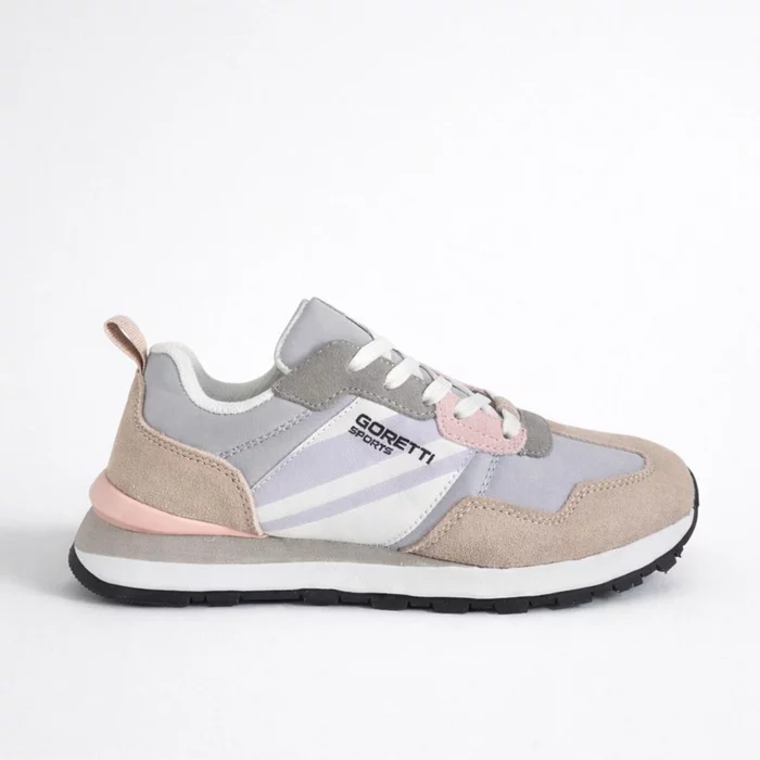 Pantofi sport din Piele Naturala Bej si material textil Blue Prime picture - 2