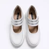 Pantofi sport elegant Piele Naturala Albi cu argintiu Garkony Silver Line picture - 3
