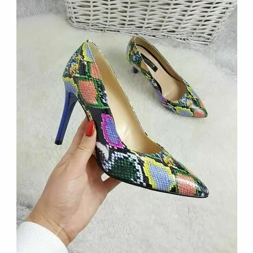 Pantofi stiletto imprimeu color Trend 2
