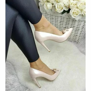 Pantofi stiletto nud roze Loren