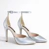 Pantofi stiletto Piele Naturala argintie Erica picture - 3