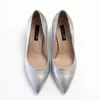 Pantofi stiletto Piele Naturala Argintii Aylin picture - 2