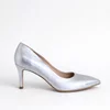 Pantofi stiletto Piele Naturala Argintii Aylin picture - 1