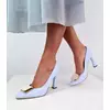 Pantofi stiletto Piele Naturala bleo Ornela