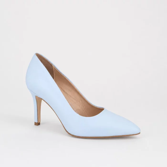 Pantofi stiletto Piele Naturala Blue Aylin picture - 4