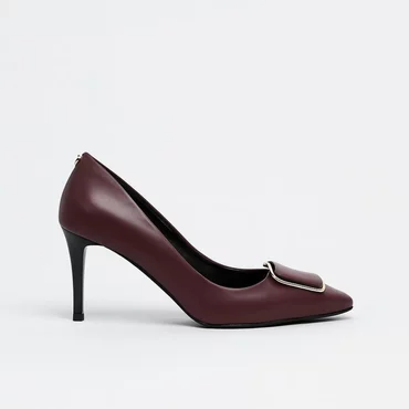 Pantofi stiletto Piele Naturala Bordo Elif