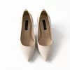 Pantofi stiletto Piele Naturala Crem Aylin picture - 4