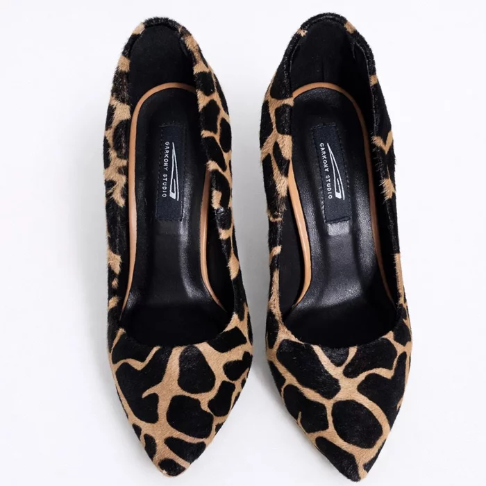 Pantofi stiletto Piele Naturala imprimeu ponei leopard Classy picture - 4