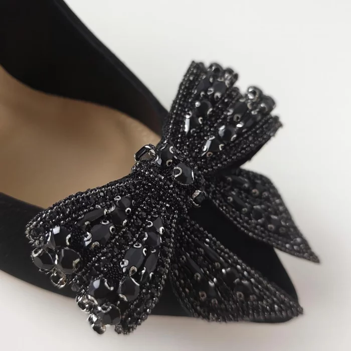 Pantofi stiletto Piele Naturala Neagra Elia picture - 3