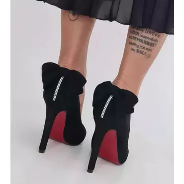 Pantofi stiletto Piele Naturala neagra Marsela