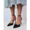 Pantofi stiletto Piele Naturala neagra Sesame