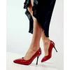Pantofi stiletto Piele Naturala rosie Trend 2