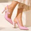 Pantofi stiletto Piele Naturala Roz Taya picture - 1