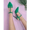 Pantofi stiletto Piele Naturala verde Selena