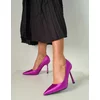 Pantofi stiletto saten mov Leisan