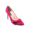 Pantofi stiletto trend 2 piele camoscio fucsia cu funda picture - 2